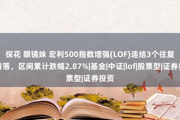 探花 眼镜妹 宏利500指数增强(LOF)连结3个往复日着落，区间累计跌幅2.87%|基金|中证|lof|股票型|证券投资