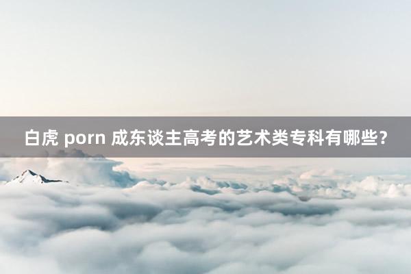 白虎 porn 成东谈主高考的艺术类专科有哪些？