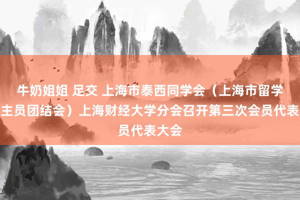 牛奶姐姐 足交 上海市泰西同学会（上海市留学东谈主员团结会）上海财经大学分会召开第三次会员代表大会