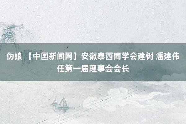 伪娘 【中国新闻网】安徽泰西同学会建树 潘建伟任第一届理事会会长